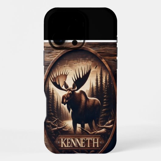 Kenneth's Elch-Wappen iPhone Hülle (Rückseite)