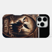 Kenneth's Elch-Wappen iPhone Hülle (Rückseite (Horizontal))