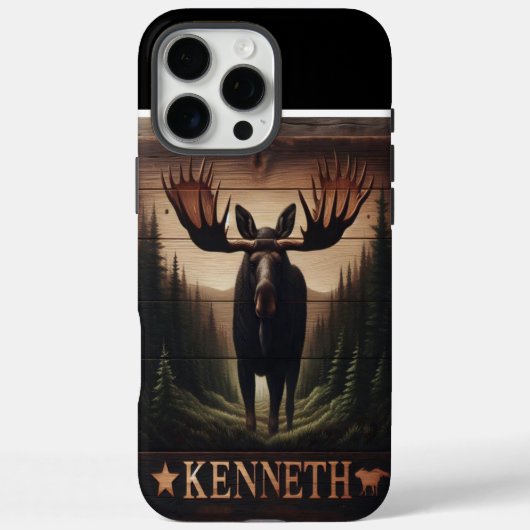 Kenneth's Woodland Moose Case-Mate iPhone Hülle (Rückseite)