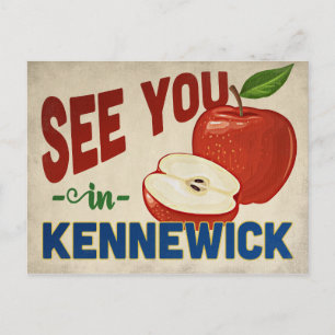 Kennewick Washington Apfel - Vintage Reise Postkarte