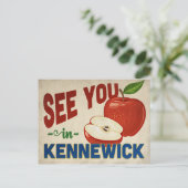 Kennewick Washington Apple - Vintage Travel Postkarte (Stehend Vorderseite)