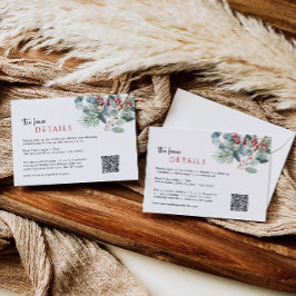 Kennnummer der QR-Karte für Winterhochzeiten Begleitkarte