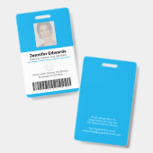 Kennnummer der wesentlichen Arbeitskräfte Ausweis (Front & Back)