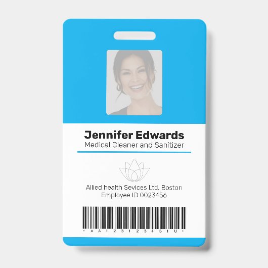 Kennnummer der wesentlichen Arbeitskräfte Ausweis (Front)