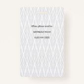 Kennnummer des weißen und grauen Fotos Ausweis (Rückseite)