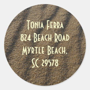 Kennsatzadresse Runder Aufkleber