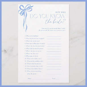 Kennst du das Brautparty des Bride Blue Bow?