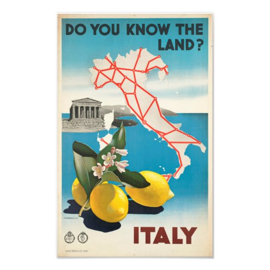 Kennst du das Land? Italien Foto Print (Vorne)