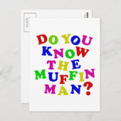 Kennst du den Muffin Man? Postkarte (Vorne/Hinten)