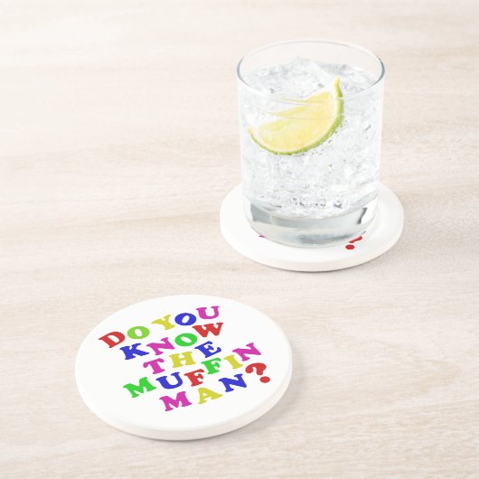 Kennst du den Muffin Man? Sandstein Untersetzer (Seite)