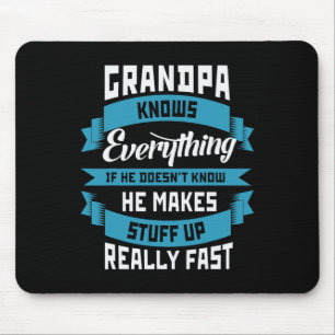 Kennt alles Funny Vatertag Kostüme Mousepad