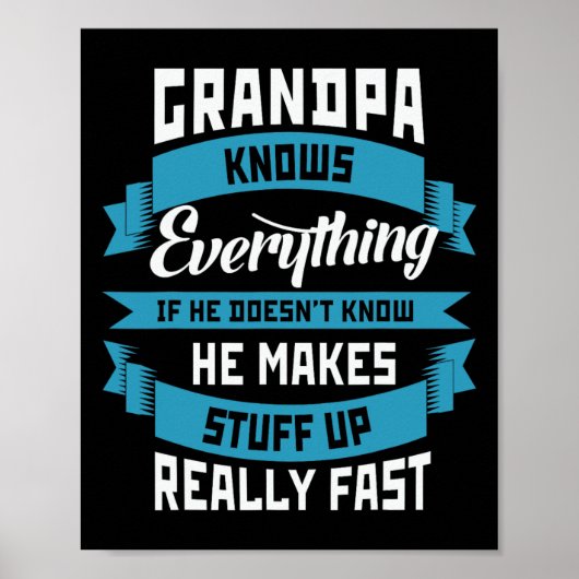 Kennt alles Funny Vatertag Kostüme Poster (Vorne)