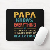 Kennt alles Funny Vathers Day Geschenk für Papa Mousepad (Mit Mouse)