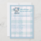 Kennt Daddy Best Niedlich Grey Bären Boy Shower Ga Einladung (Vorderseite)