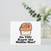 kennt den Muffin-Mann Postkarte (Stehend Vorderseite)