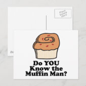 kennt den Muffin-Mann Postkarte (Vorne/Hinten)