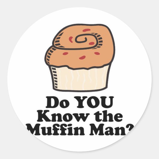 Kennt den Muffin Runder Aufkleber (Vorderseite)