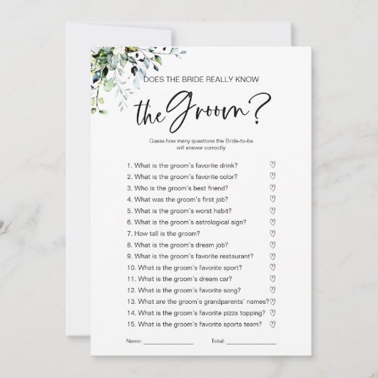 Kennt die Braut wirklich das Game? Einladung (Vorderseite)