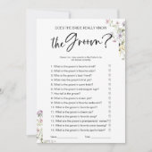 Kennt die Braut wirklich das Game? Einladung (Vorderseite)