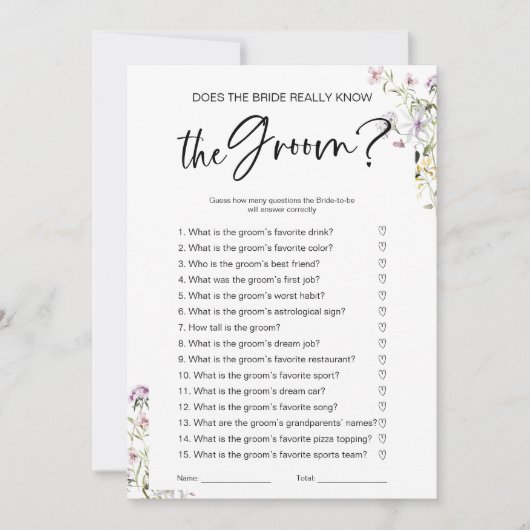 Kennt die Braut wirklich das Game? Einladung (Vorderseite)