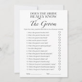 Kennt die Braut wirklich die Spielkarte? Einladung (Vorderseite)