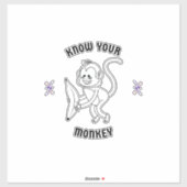 Kennt euren Affen Aufkleber (Blatt)