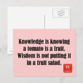 Kenntnis Postkarte (Vorne/Hinten)