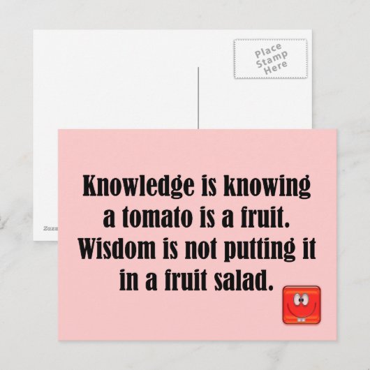 Kenntnis Postkarte (Vorne/Hinten)