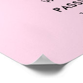 Kennwort für den Wifi-QR-Code | Pink scannen Poster (Ecke)