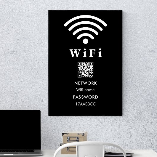 Kennwort für den Wifi-QR-Code | Scan zum Verbinden Poster