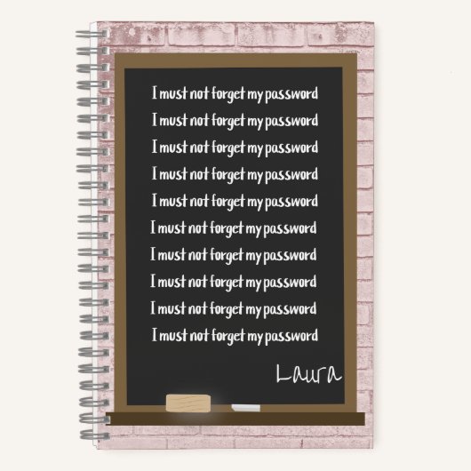 Kennwort Notizblock (Vorderseite)