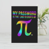 Kennwort Pi Mathematik Lehrer Mathematik Mathemati Dankeskarte (Stehend Vorderseite)