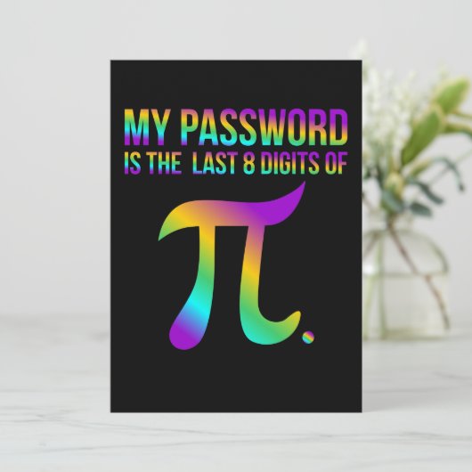 Kennwort Pi Mathematik Lehrer Mathematik Mathemati Dankeskarte (Stehend Vorderseite)