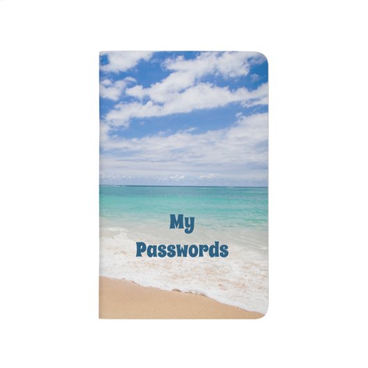 Kennwortbuch für den Strand Taschennotizbuch (Vorderseite)