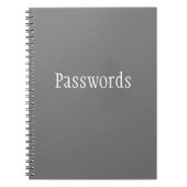 Kennwörter Notizblock (Vorderseite)