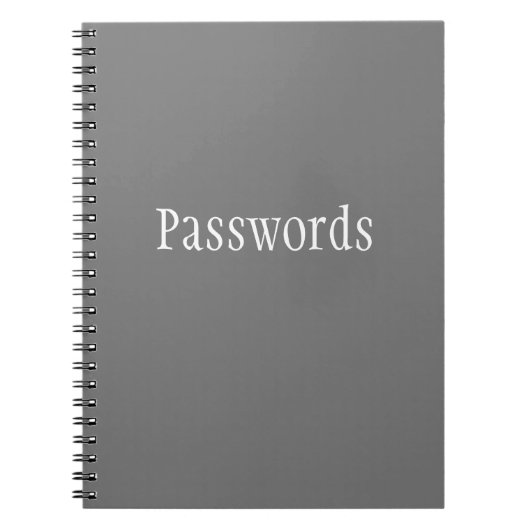Kennwörter Notizblock (Vorderseite)