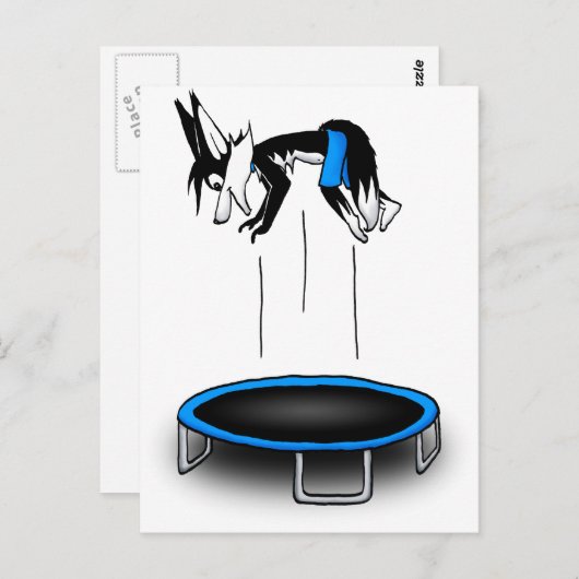 Kenny auf Trampolin Postkarte (Vorne/Hinten)