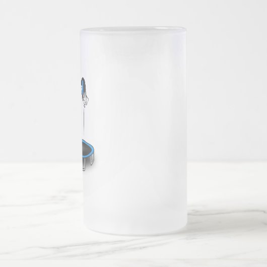 Kenny auf Trampoline Mattglas Bierglas (Mittel)