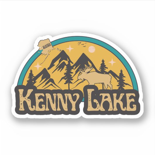 Kenny Lake, Alaska Sticker (Vorderseite)