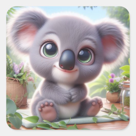 "Kenny" Quadratischer Aufkleber (Vorderseite)