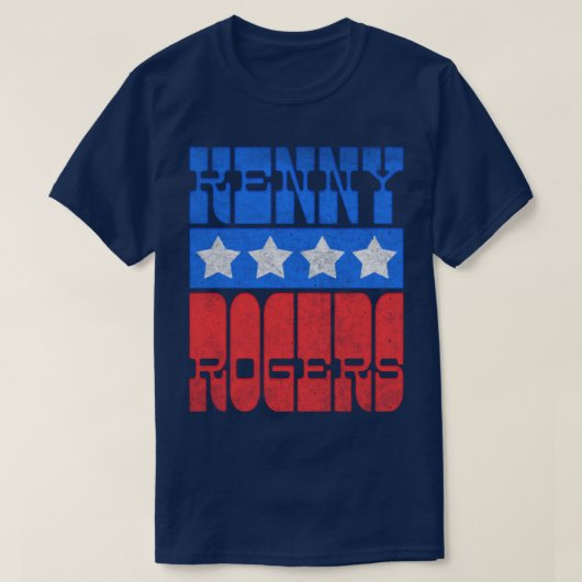 Kenny Rogers VintageStyle Lover Design T-Shirt (Design vorne)