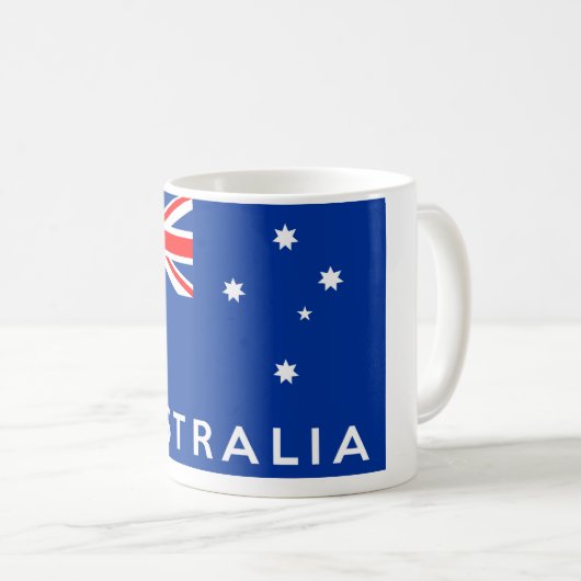 Kennzeichen der australischen Landesmarke Kaffeetasse (VorderseiteRechts)