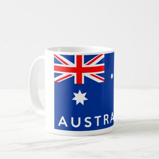 Kennzeichen der australischen Landesmarke Kaffeetasse (Vorderseite Links)