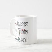 Kennzeichen der Bestie Kaffeetasse (Vorderseite Links)