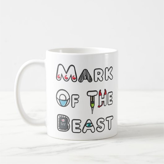 Kennzeichen der Bestie Kaffeetasse (Links)