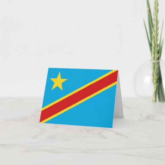 Kennzeichen der Flagge Kongo-Kinshasa Karte (Vorderseite)