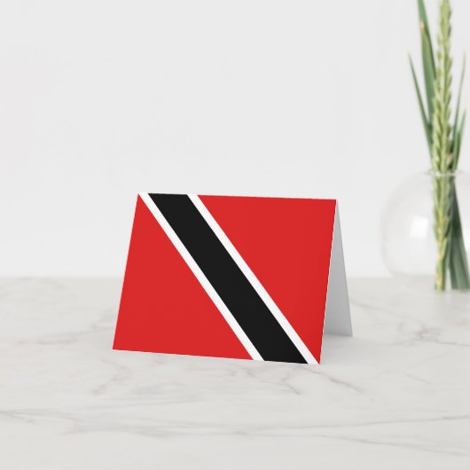 Kennzeichen der Flagge von Trinidad und Tobago Karte (Vorderseite)