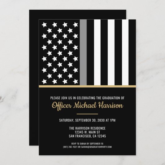 Kennzeichen der Graduierungspartei Einladung (Vorne/Hinten)