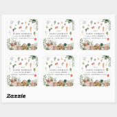 Kennzeichen der lokalen Landwirte Quadratischer Aufkleber (Blatt)