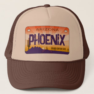 Kennzeichen der Phoenix Arizona, das Truckerkappe